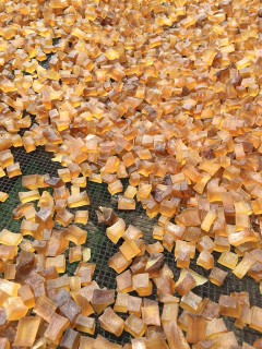 Water buffalo skin drying