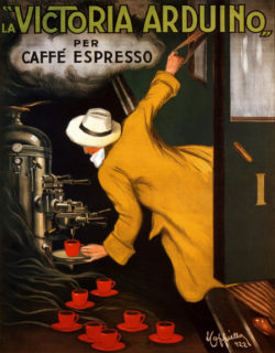 Poster for early espresso machine