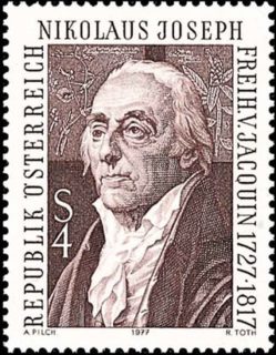 Austrian postage stamp of von Jacquin