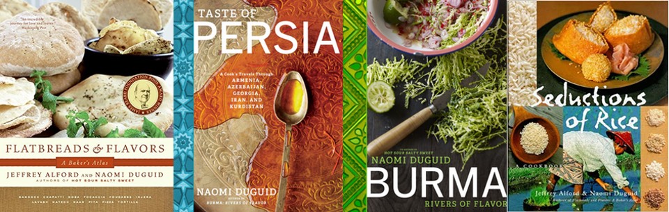 covers of cookbooks by Naomi Duguid