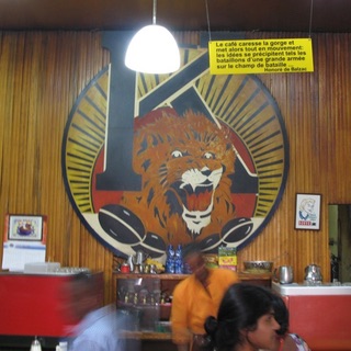 Interior of Tomoca Coffee House in Addis Ababa