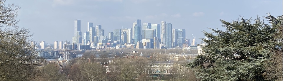 A view of london from Greenwich Park