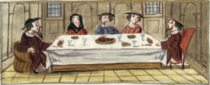 Medieval illustration of passover